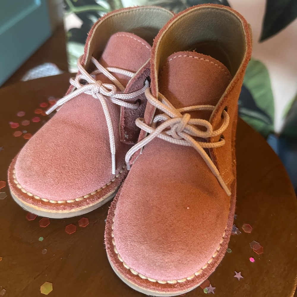 Cienta Pink Suede Kids Boots